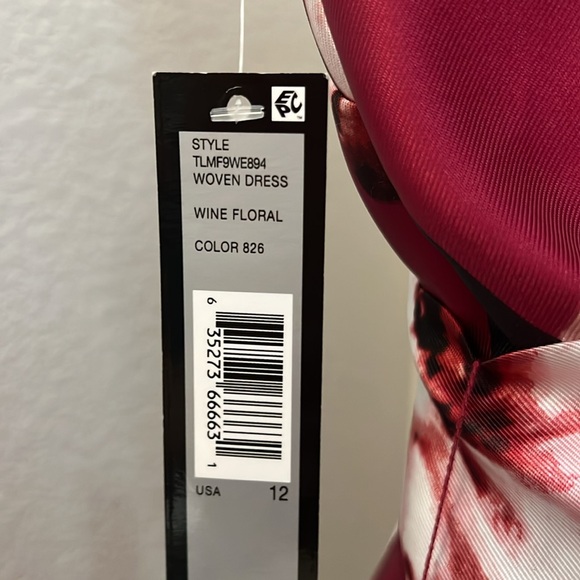 Tahari Arthur S. Levine Floral Mikado High Low Dress Size 12 - Picture 14 of 14